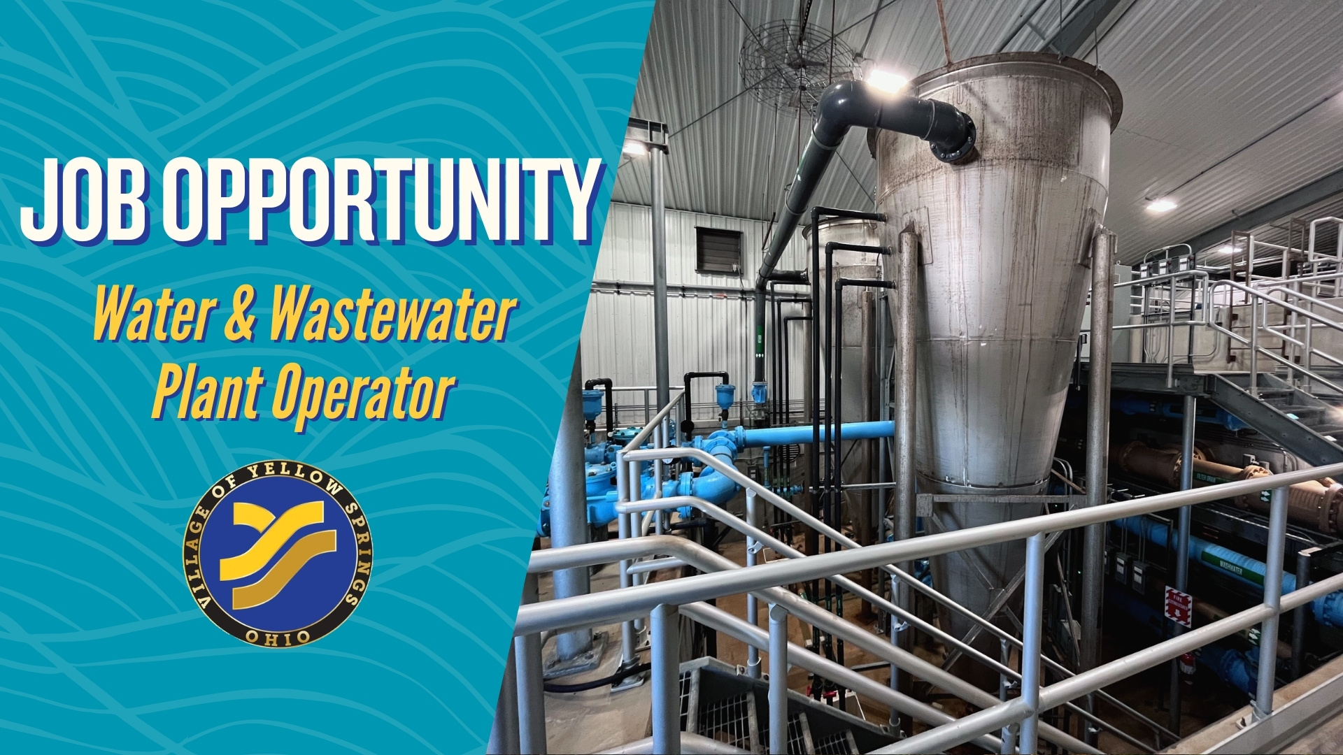 Water & Wastewater Plant Operator Job Opportunity flier